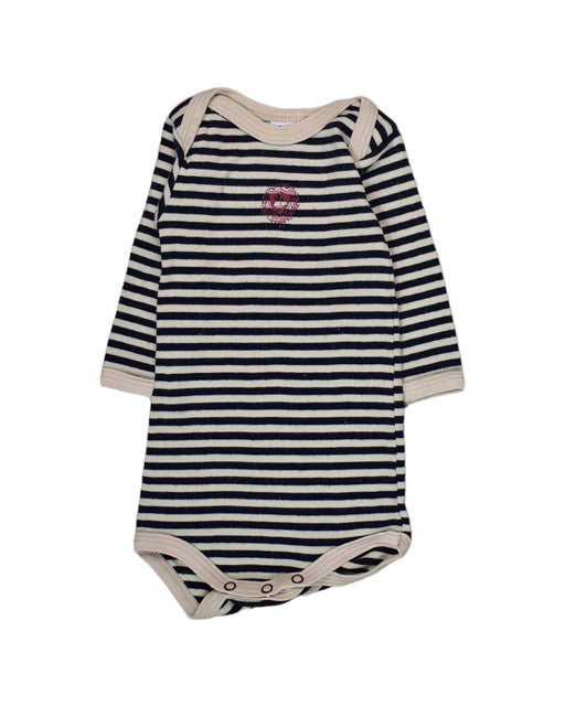 A White Bodysuits from Petit Bateau in size 0-3M for boy. (Front View)