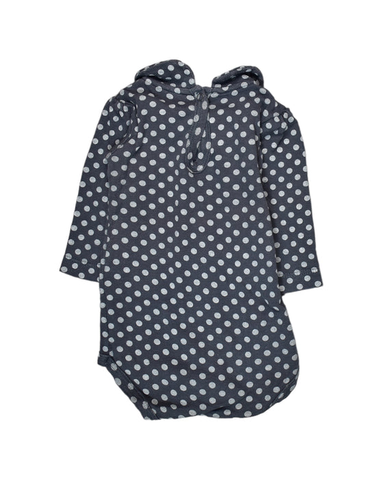 A Black Bodysuits from Petit Bateau in size 0-3M for girl. (Back View)