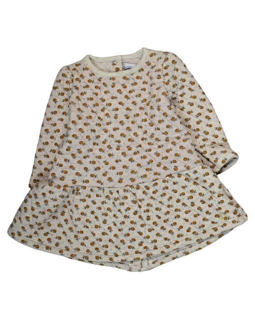 A Brown Long Sleeve Dresses from Petit Bateau in size 6-12M for girl. (Front View)