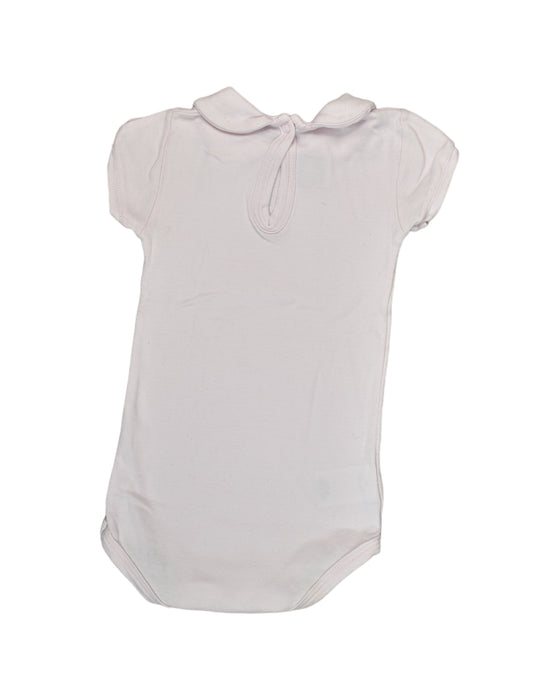 A Pink Bodysuits from Petit Bateau in size 3-6M for girl. (Back View)