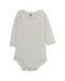 A White Bodysuits from Petit Bateau in size 6-12M for girl. (Front View)