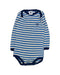 A White Bodysuits from Petit Bateau in size 6-12M for boy. (Front View)