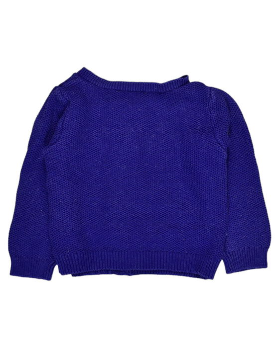 A Blue Cardigans from Jacadi in size 6-12M for girl. (Back View)