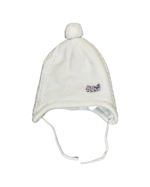 A White Beanies from Sergent Major in size 6-12M for neutral. (Front View)