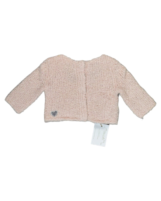 A Pink Cardigans from Chateau de Sable in size 0-3M for girl. (Front View)