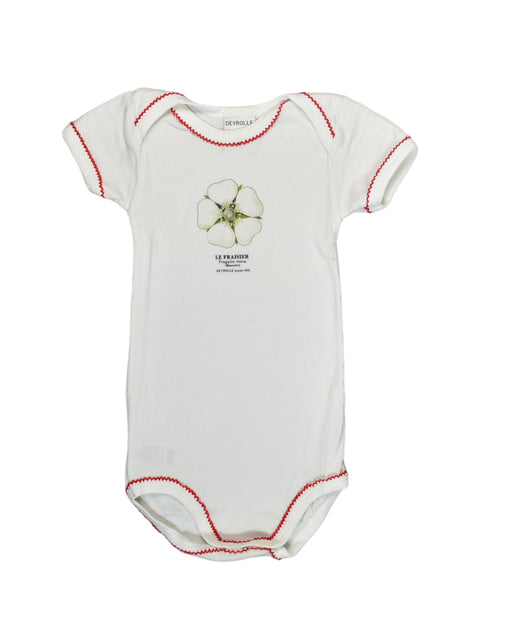 A White Bodysuits from DEYROLLE x Petit Bateau in size 18-24M for boy. (Front View)