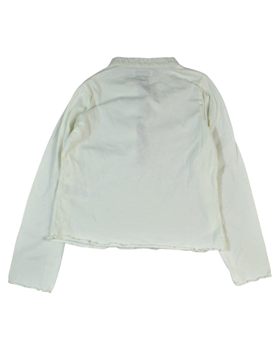 A White Long Sleeve Tops from Burberry in size 4T for girl. (Back View)