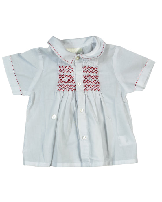 A White Shirts from Piccolini The Children Atelier in size 3-6M for girl. (Front View)