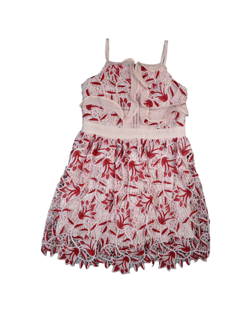 A Red Sleeveless Dresses from Bardot Junior in size 6T for girl. (Front View)