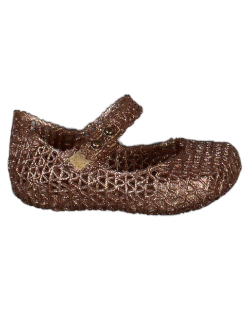 A Brown Flats from Mini Melissa in size 12-18M for girl. (Front View)