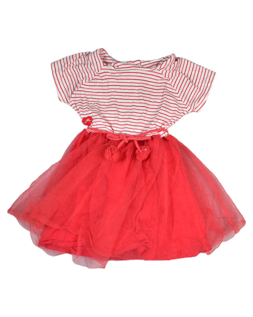 A Red Short Sleeve Dresses from Chateau de Sable in size 6-12M for girl. (Front View)