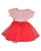 A Red Short Sleeve Dresses from Chateau de Sable in size 6-12M for girl. (Front View)