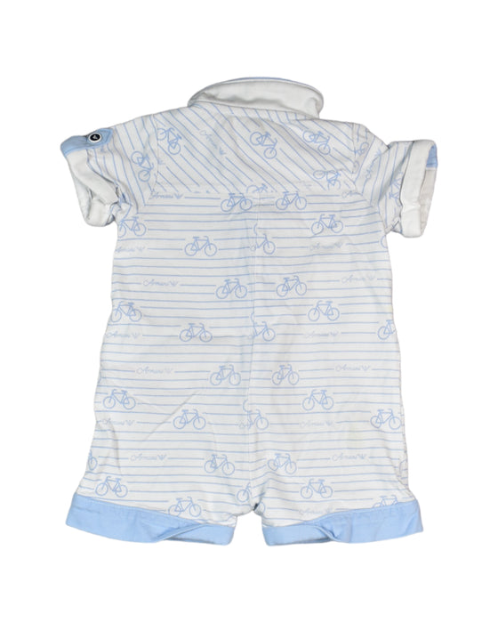 A White Rompers from Armani in size 0-3M for boy. (Back View)