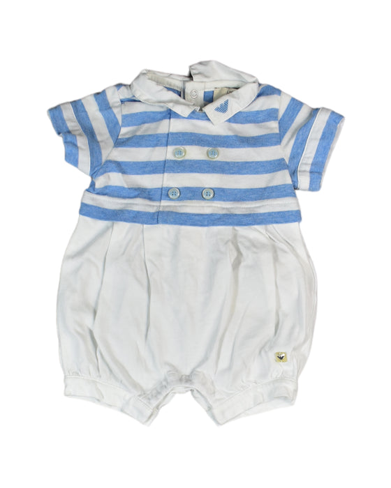 A Blue Rompers from Armani in size Newborn for girl. (Front View)