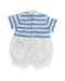 A Blue Rompers from Armani in size Newborn for girl. (Back View)