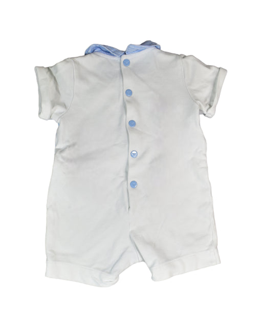 A White Rompers from Armani in size 0-3M for boy. (Back View)