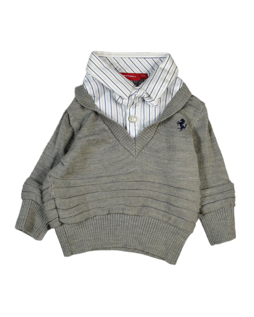 A Grey Sweatshirts from Ferrari in size 6-12M for boy. (Front View)