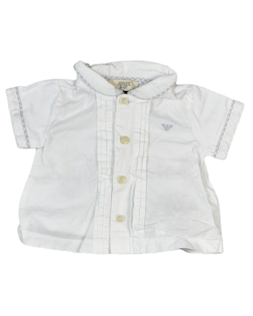 A White Shirts from Armani in size Newborn for boy. (Front View)