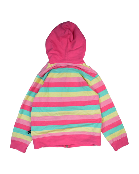 A Pink Zippered Sweatshirts from Paul Frank in size 5T for girl. (Back View)