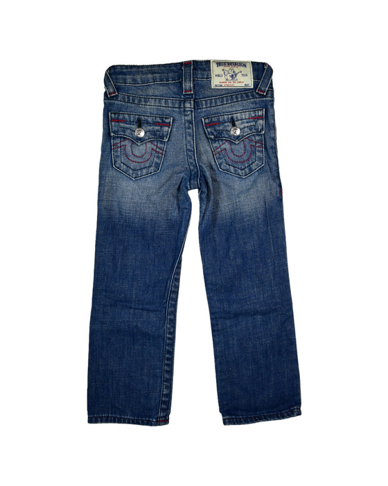 A Blue Jeans from True Religion in size 4T for girl. (Back View)