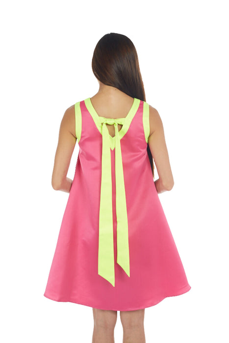 A Pink Sleeveless Dresses from Bohn Fabulous in size S for maternity. (Back View)