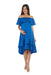 A Blue Sleeveless Dresses from Bohn Fabulous in size M for maternity. (Front View)