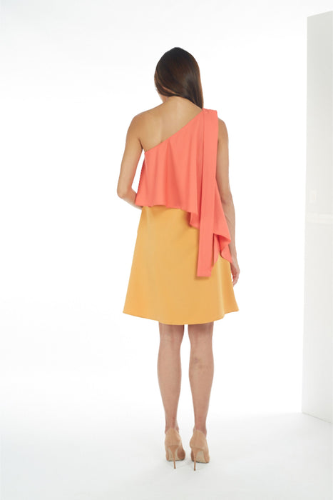 A Yellow Sleeveless Dresses from Bohn Fabulous in size S for maternity. (Back View)