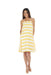 A Yellow Sleeveless Dresses from Bohn Fabulous in size S for maternity. (Back View)