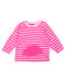 A Pink Long Sleeve Tops from Le Petit Society in size 6-12M for girl. (Front View)