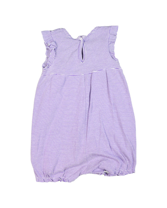 A Purple Rompers from Petit Bateau in size 2T for girl. (Back View)