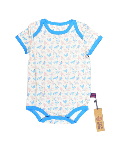 A White Bodysuits from Poco Nido in size 6-12M for boy. (Front View)