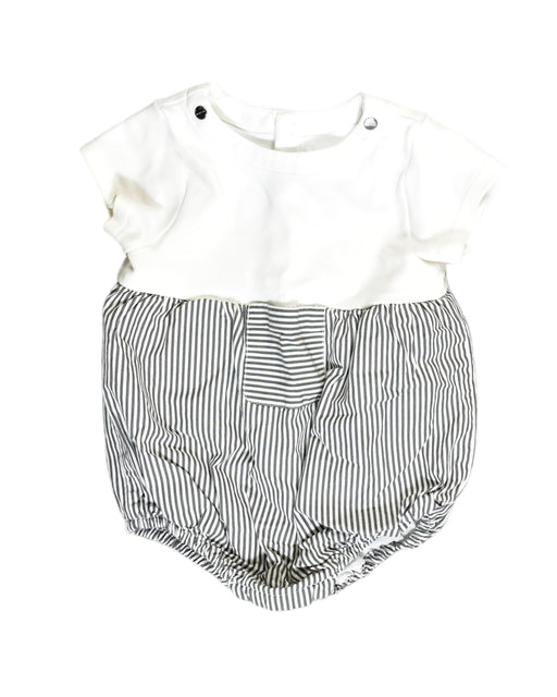 A White Rompers from Jacadi in size 12-18M for girl. (Front View)
