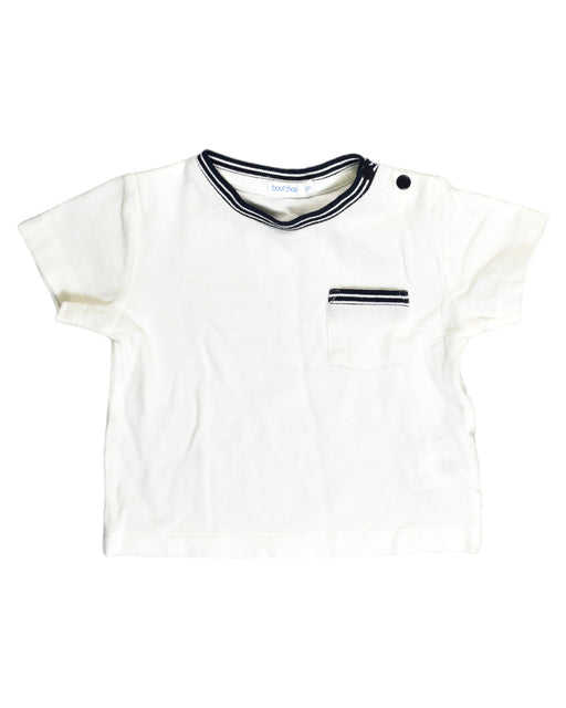 A White Short Sleeve Tops from Bout'Chou in size 6-12M for girl. (Front View)