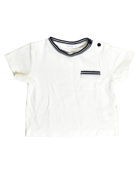 A White Short Sleeve Tops from Bout'Chou in size 6-12M for girl. (Front View)