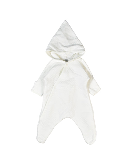 A White Long Sleeve Jumpsuits from Petit Bateau in size 0-3M for boy. (Front View)