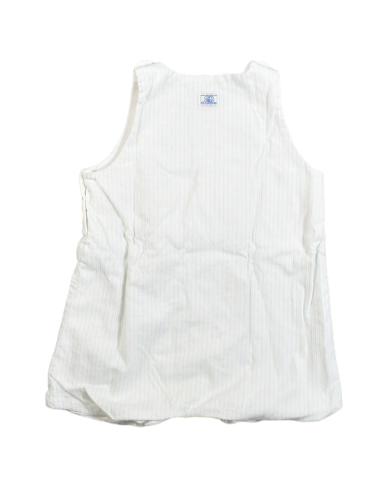 A White Rompers from Petit Bateau in size 6-12M for girl. (Back View)