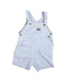 A Blue Overall Shorts from Absorba in size 0-3M for boy. (Front View)