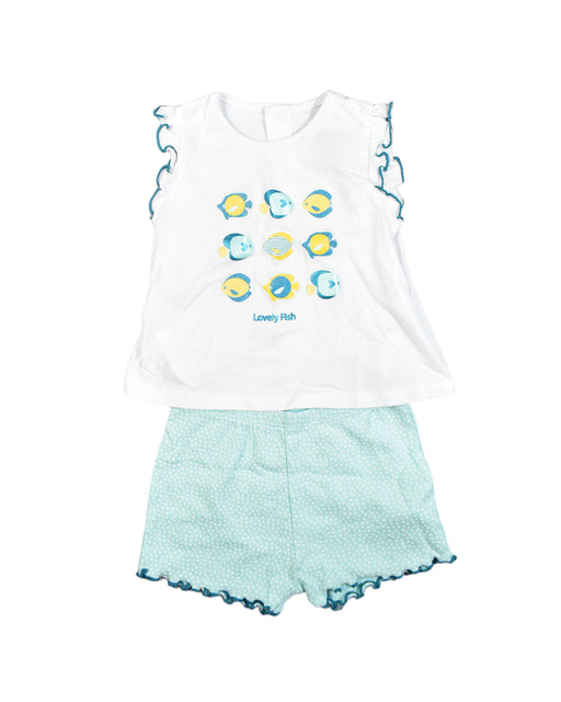 A White Shorts Sets from Retykle in size  for girl. (Front View)