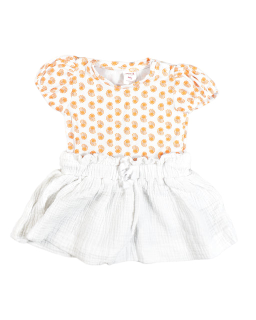 A White Short Sleeve Dresses from Seed in size 6-12M for girl. (Front View)