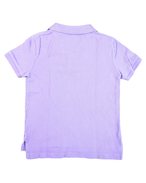 A Purple Short Sleeve Polos from Polo Ralph Lauren in size 5T for girl. (Back View)