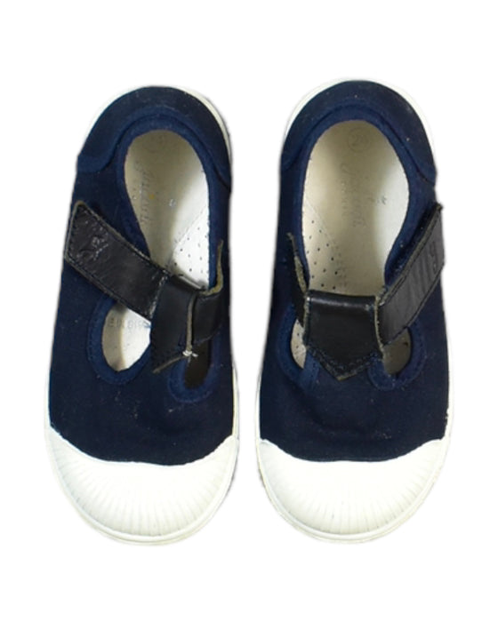 A Blue Flats from Jacadi in size 3T for girl. (Back View)