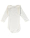 A White Bodysuits from Petit Bateau in size 6-12M for girl. (Back View)