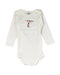 A White Bodysuits from Petit Bateau in size 6-12M for girl. (Front View)