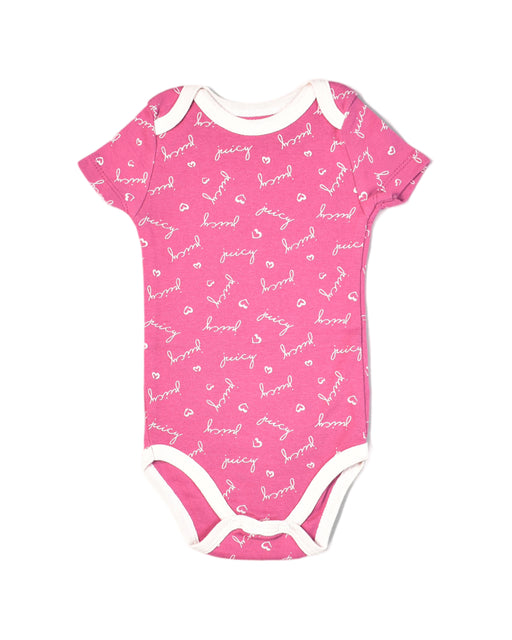 A Pink Bodysuits from Juicy Couture in size 6-12M for girl. (Front View)