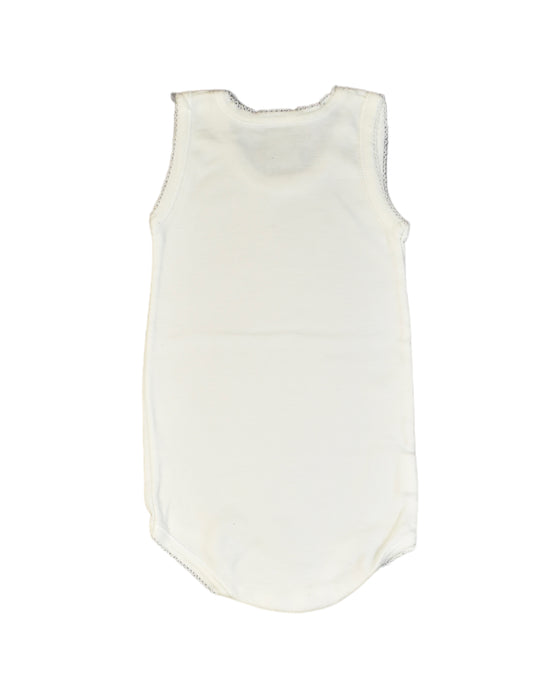 A White Bodysuits from Petit Bateau in size 6-12M for boy. (Back View)