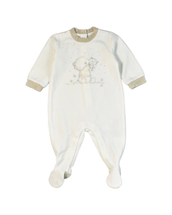 A White Onesies from Chicco in size 3-6M for boy. (Front View)