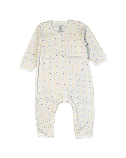 A White Jumpsuits from Petit Bateau in size 6-12M for boy. (Front View)