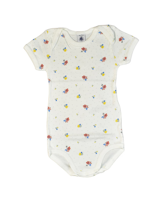 A White Bodysuits from Petit Bateau in size 3T for neutral. (Front View)