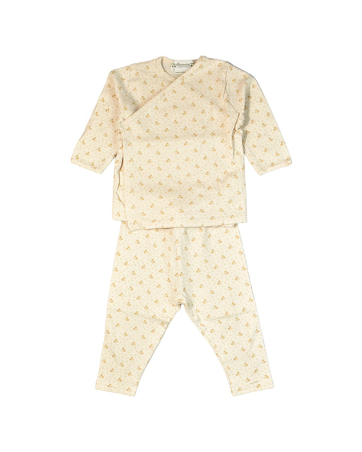 A Ivory Pyjama Sets from Bonpoint in size 3-6M for boy. (Front View)