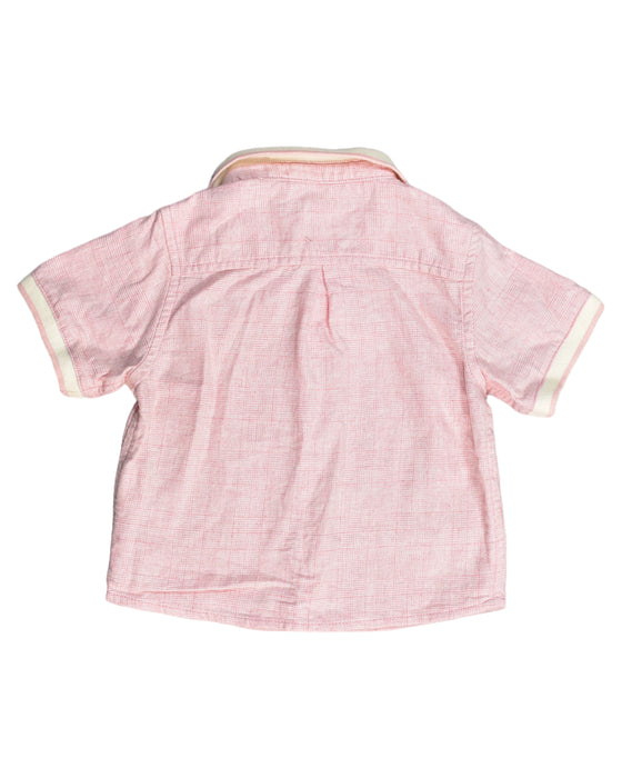 A Pink Short Sleeve Shirts from Gingersnaps in size 12-18M for boy. (Back View)